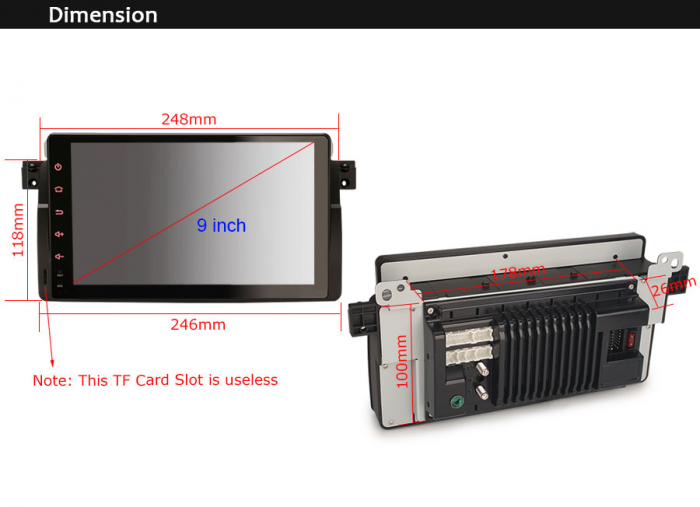 Navigatie auto, Pachet dedicat  BMW E46 M3 Rover 75,9 inch, Android 11, Octa Core [26]