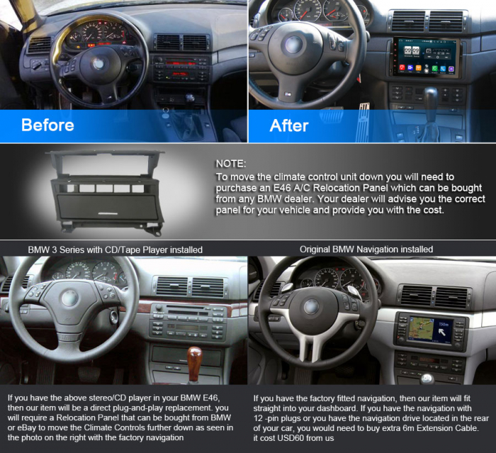Navigatie auto, Pachet dedicat  BMW E46 M3 Rover 75,9 inch, Android 11, Octa Core [16]