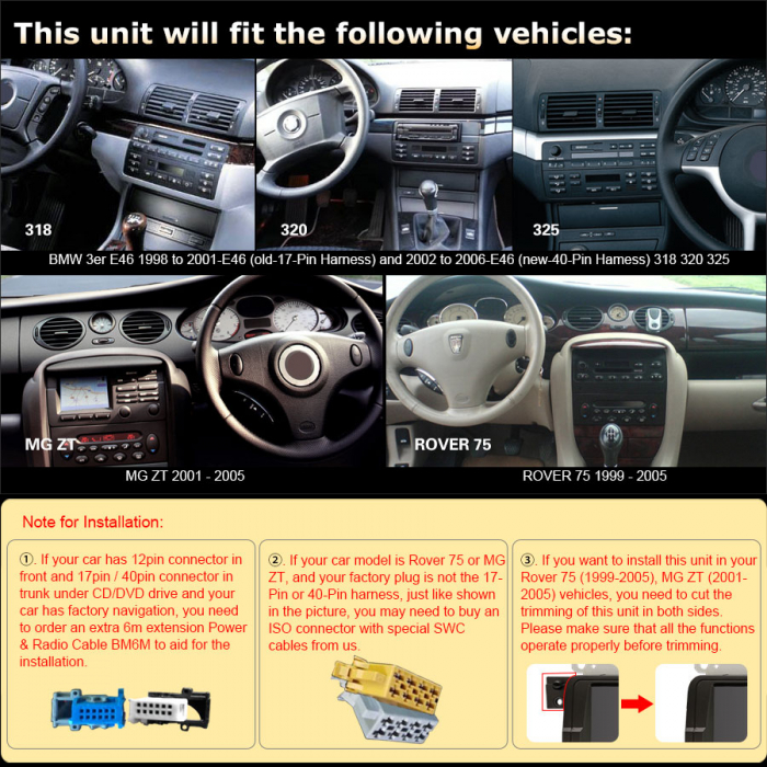Navigatie auto, Pachet dedicat BMW E46 M3 Rover 75 MG ,8.8 inch, Android 13 [12]