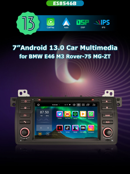 Navigatie auto, Pachet dedicat BMW E46 M3 Rover 75 MG ZT, Android 13 [9]