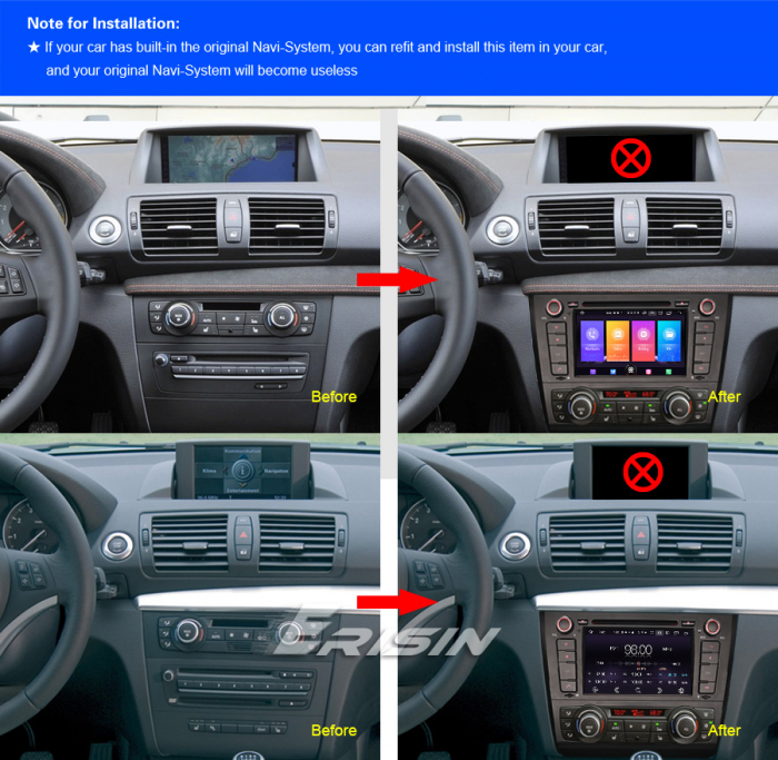 Navigatie auto, Pachet dedicat BMW E81 Seria 1 E82 E83 ,7 inch, Android 11 [13]