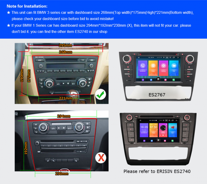 Navigatie auto, Pachet dedicat BMW M3 E90 E91 E92 E93, Android 11, 7 Inch [13]