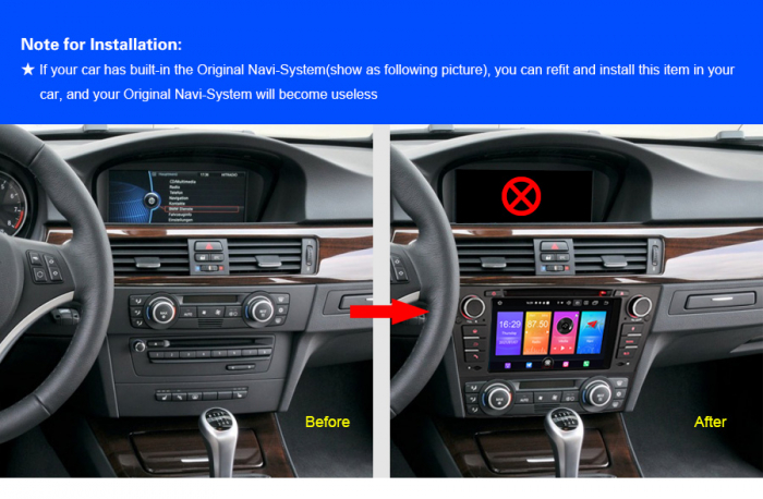 Navigatie auto, Pachet dedicat BMW M3 E90 E91 E92 E93, Android 11, 7 Inch [14]