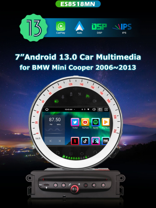 Navigatie auto, Pachet dedicat BMW Mini Cooper, Android 13 [10]