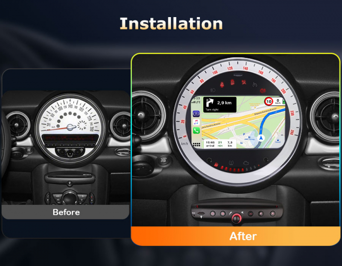 Navigatie auto, Pachet dedicat BMW Mini Cooper, Android 13 [12]