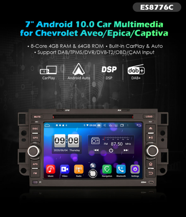 Navigatie auto, Pachet dedicat Chevrolet Aveo Epica Captiva, Android 11, 7 inch, Octa Core [11]