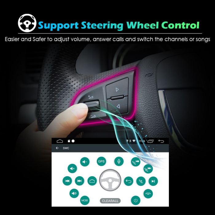 Navigatie auto, Pachet dedicat Fiat 500 2008-2015, Android 11, 7 inch [19]