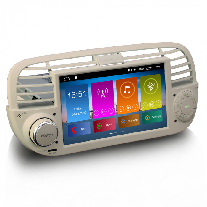 Navigatie auto, Pachet dedicat Fiat 500 2008-2015, Android 11, 7 inch [6]