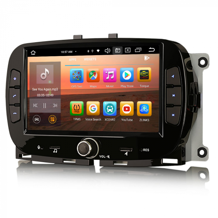 Navigatie auto, Pachet dedicat Fiat 500/500C/500S/500E 2016-2019 and 500 Hybrid 2020-2021 , Android 13 [7]