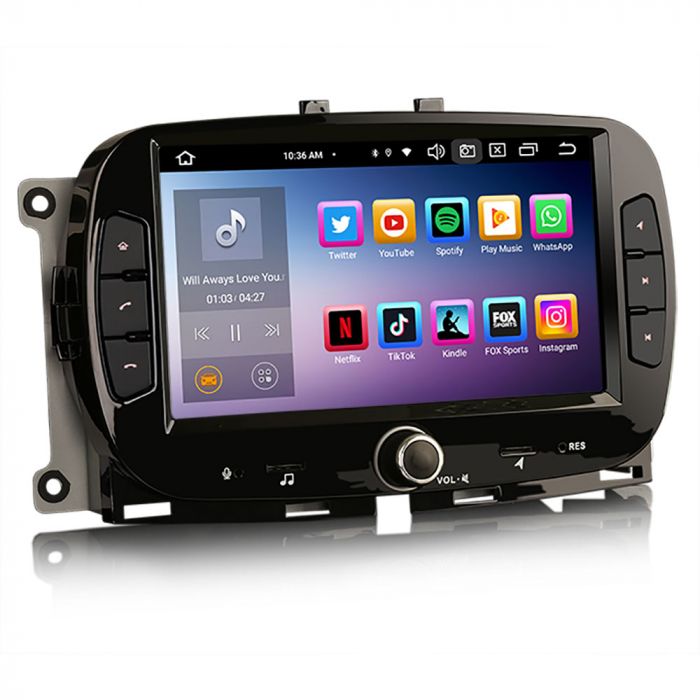 Navigatie auto, Pachet dedicat Fiat 500/500C/500S/500E 2016-2019 and 500 Hybrid 2020-2021 , Android 13 [2]