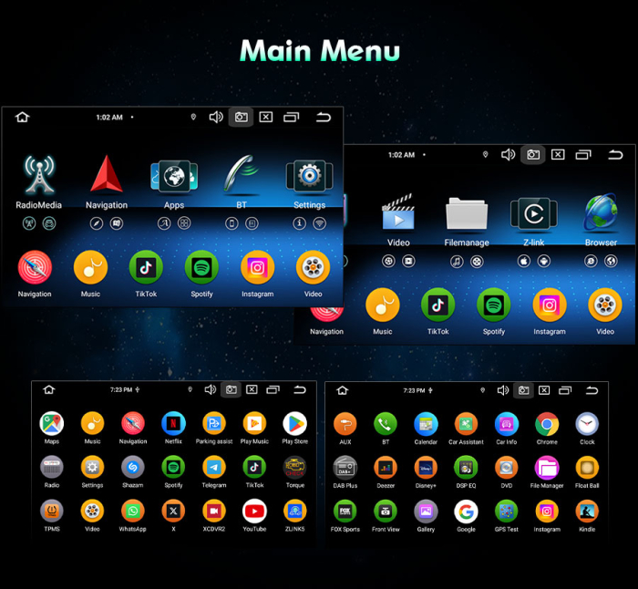 Navigatie auto, Pachet dedicat Fiat 500 500C 500S 500E 2016-2019 and 500 Hybrid  , Android 14 [14]