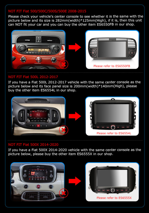 Navigatie auto, Pachet dedicat Fiat 500 500C 500S 500E 2016-2019 and 500 Hybrid  , Android 14 [13]