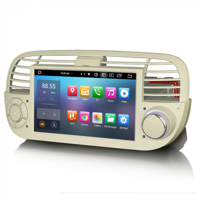 Navigatie auto, Pachet dedicat Fiat 500/500C/500S 500E, 7 inch, Android 13 [4]