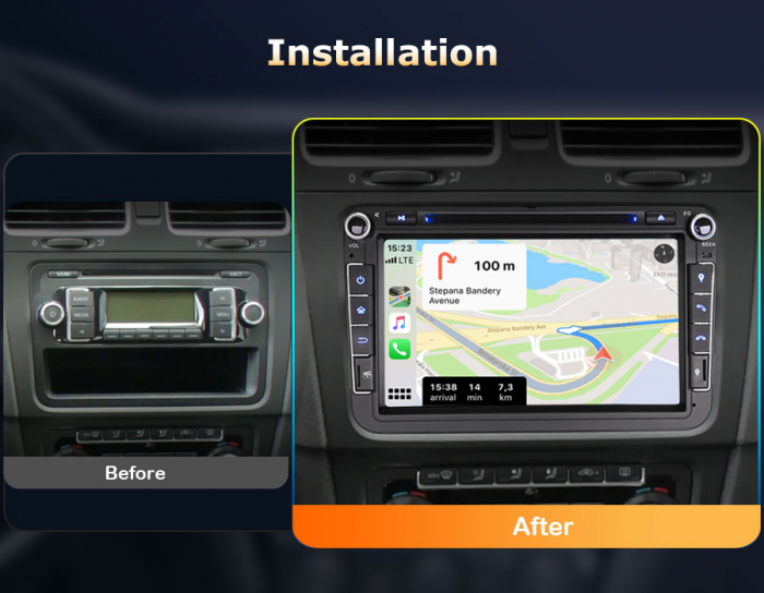 Navigatie auto, Pachet dedicat Fiat 500/500C/500S 500E, 7 inch, Android 13 [11]