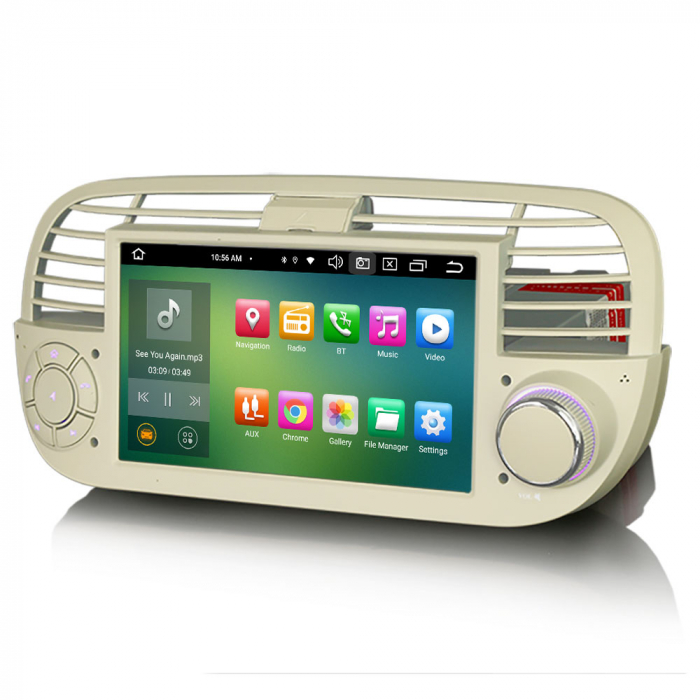 Navigatie auto, Pachet dedicat Fiat 500/500C/500S 500E, 7 inch, Android 13 [5]