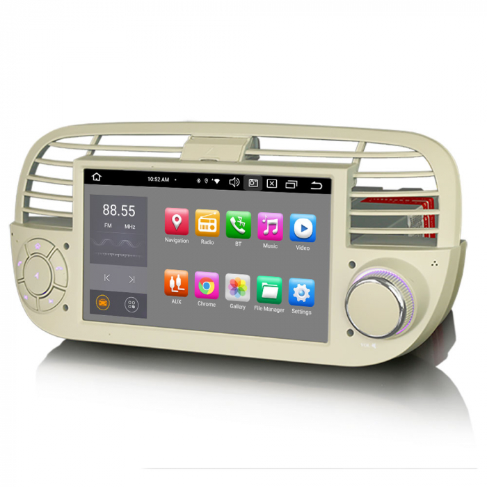 Navigatie auto, Pachet dedicat Fiat 500/500C/500S 500E, 7 inch, Android 13 [6]
