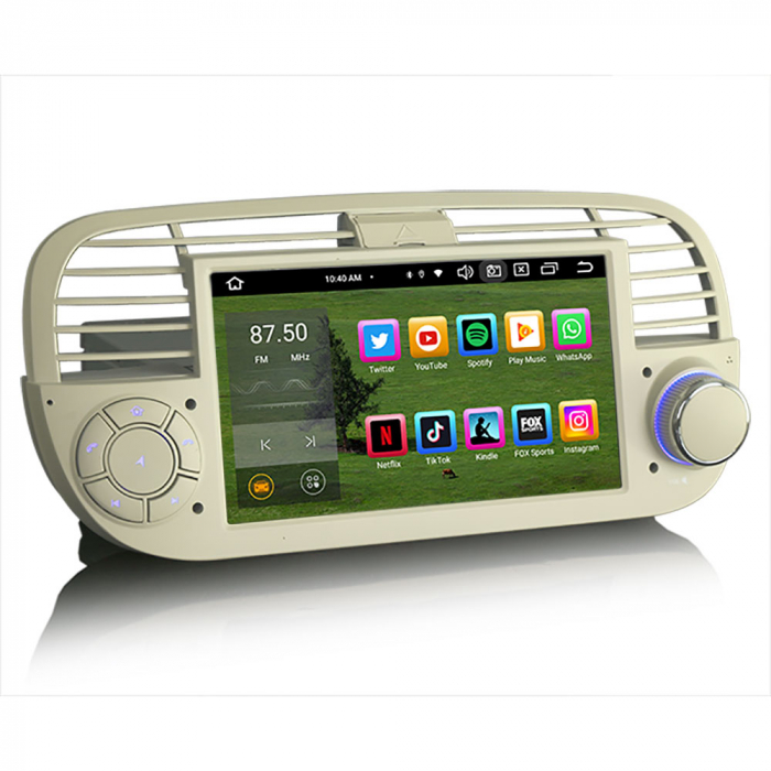 Navigatie auto, Pachet dedicat Fiat 500/500C/500S 500E, 7 inch, Android 13 [2]