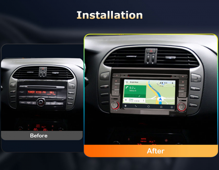 Navigatie auto, Pachet dedicat Fiat Bravo ,7 inch, Android 13 [10]