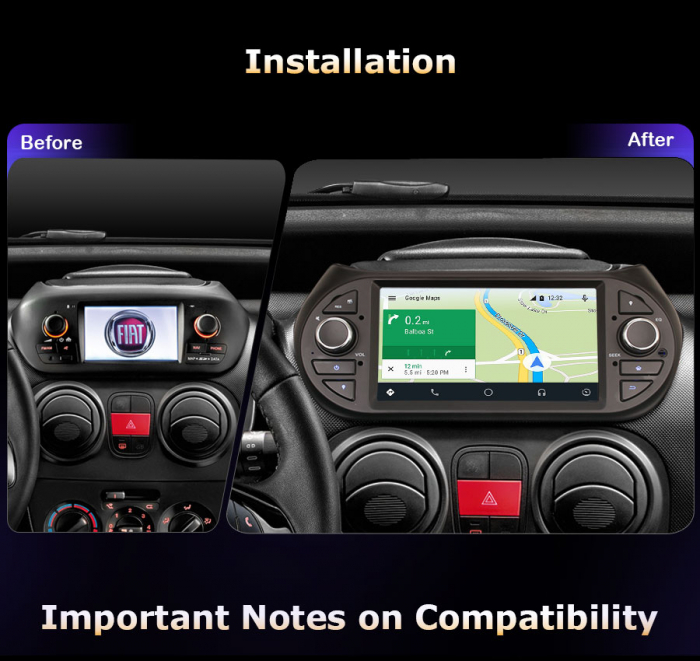 Navigatie auto, Pachet dedicat Fiat Citroen Nemo Peugeot Bipper Fiorino Qubo , Android 13 [11]