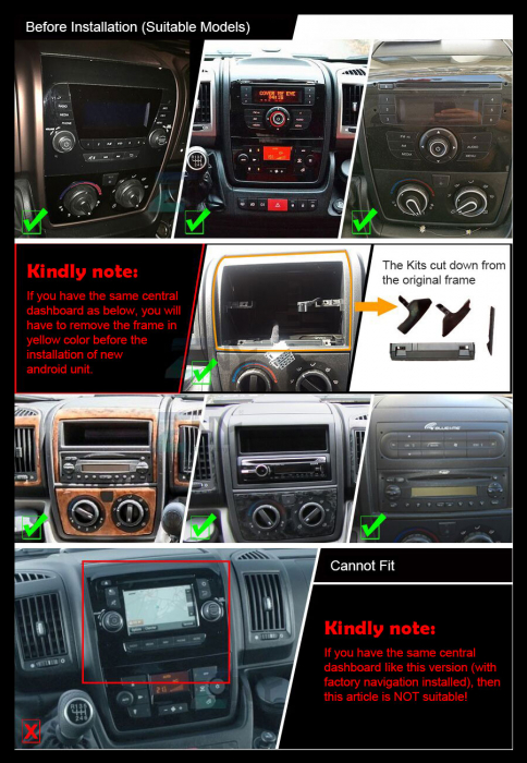 Navigatie auto, Pachet dedicat FIAT DUCATO CITROEN JUMPER PEUGEOT BOXER ,7 inch, Android 12 [12]
