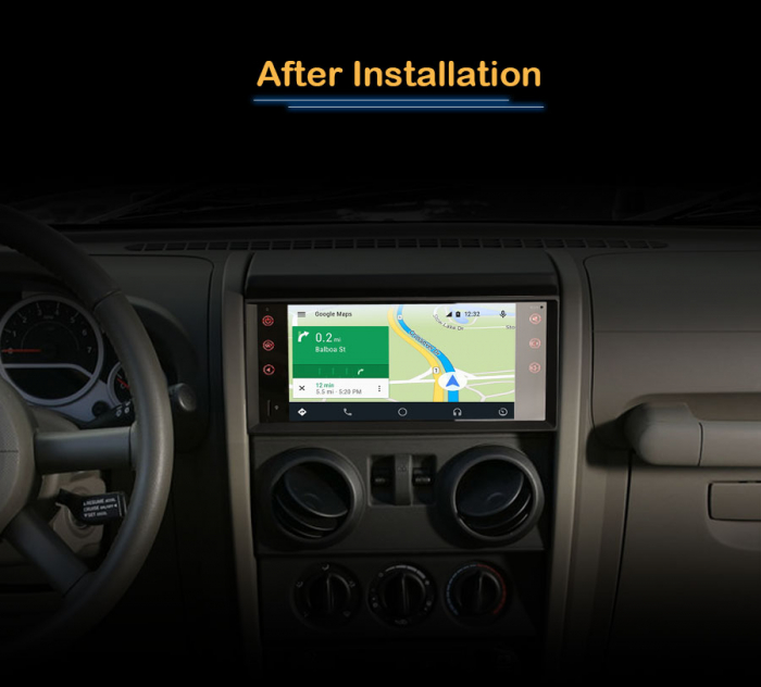 Navigatie auto, Pachet dedicatJeep Compass Wrangler Chrysler Dodge, Android 13 [11]