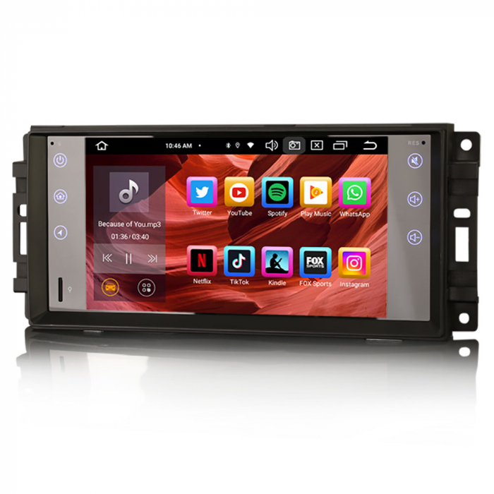 Navigatie auto, Pachet dedicatJeep Compass Wrangler Chrysler Dodge, Android 13 [3]