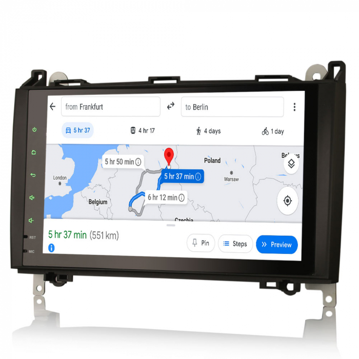 Navigatie auto, Pachet dedicat Mercedes Benz B-Class W245 Sprinter Viano Vito A-Class W169,9 inch, Android 11, Octa Core [8]