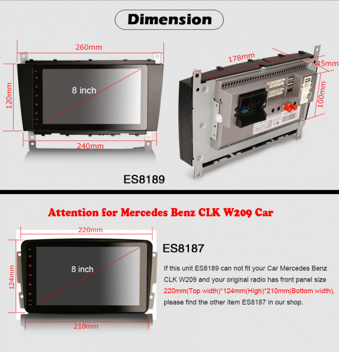 Navigatie auto, Pachet dedicat Mercedes Benz C-Class W203, Android 10, 8 inch, Octa Core [20]