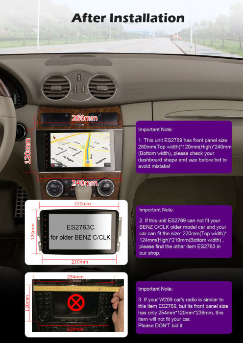 Navigatie auto, Pachet dedicat Mercedes Benz C-Class W203 CLC CLK W209, Android 11, 8 inch [11]