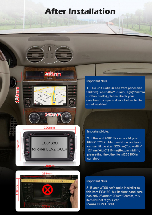 Navigatie auto, Pachet dedicat Mercedes Benz CLC W203 CLK W209 C280 C300 C320 C350 C32, 7 Inch, Octa Core [13]