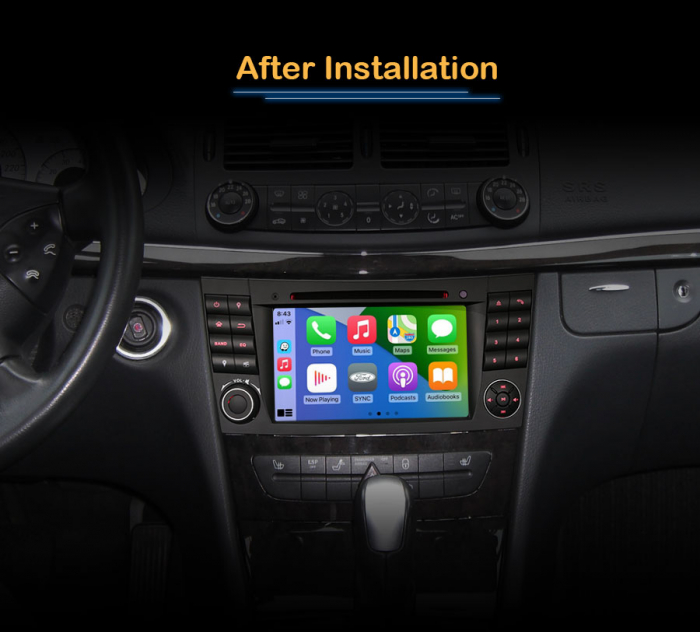 Navigatie auto, Pachet dedicat Mercedes Benz E-Class W211 CLS W219, Android 13 [11]