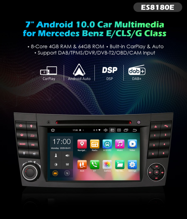 Navigatie auto, Pachet dedicat Mercedes  Benz E-Class W211 W463 W219, 7 Inch, Octa Core [11]