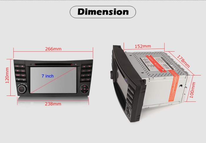 Navigatie auto, Pachet dedicat Mercedes  Benz E-Class W211 W463 W219, 7 Inch, Octa Core [22]