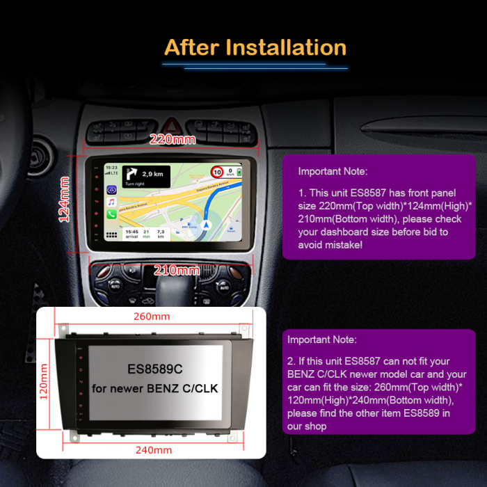 Navigatie aUTO, Pachet dedicat  Mercedes Benz G-Class W463 C-Class W203 S203 Viano Vito, Android 13 [13]