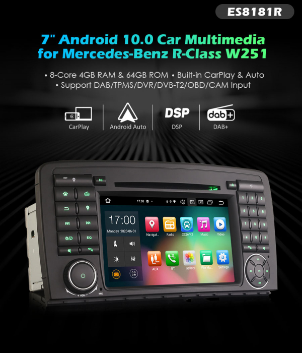 Navigatie auto, Pachet dedicat Mercedes Benz R-Class W251, Android 10, 7 inch, Octa Core [11]
