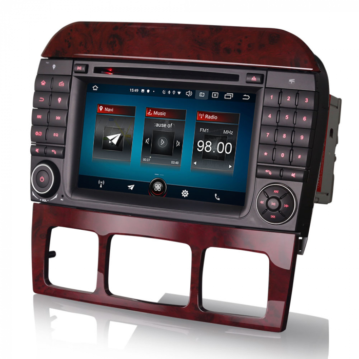 Navigatie auto, Pachet dedicat Mercedes-Benz S-Class W220 CL-Class W215, Android 10, 7 inch [4]