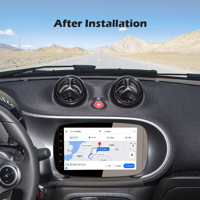 Navigatie auto, Pachet dedicat Mercedes-Benz SMART 2016 2017 2018,9 inch, Android 11, Octa Core [13]