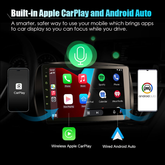 Navigatie auto, Pachet dedicat  Mercedes-Benz SMART DAB+, 9 Inch, Android 11. [18]