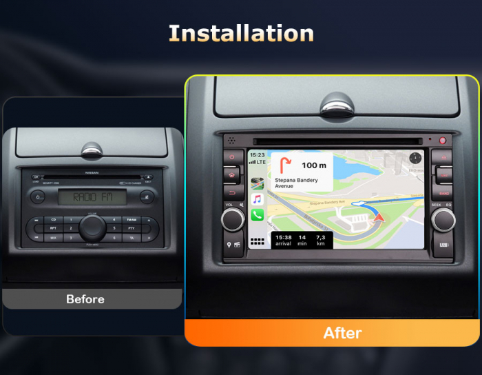 Navigatie auto 2din universal , Pachet dedicat Nissan, 6.2 inch, Android 12 [11]