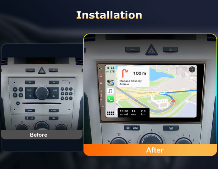 Navigatie auto, Pachet dedicat Opel Meriva Zafira Vivaro Tigra, 8 Inch, Android 13 [10]