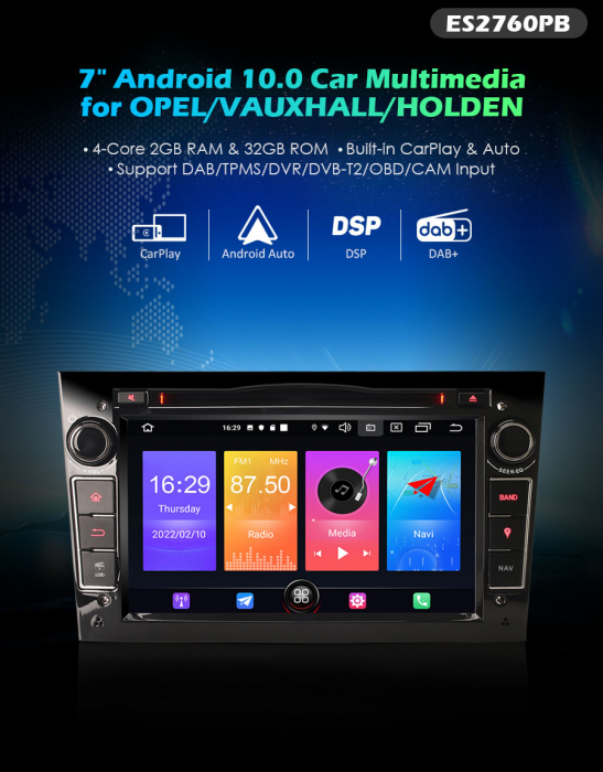 Navigatie auto, Pachet dedicat Opel Zafira Meriva Antara Combo ,7 inch, Android 10 [9]