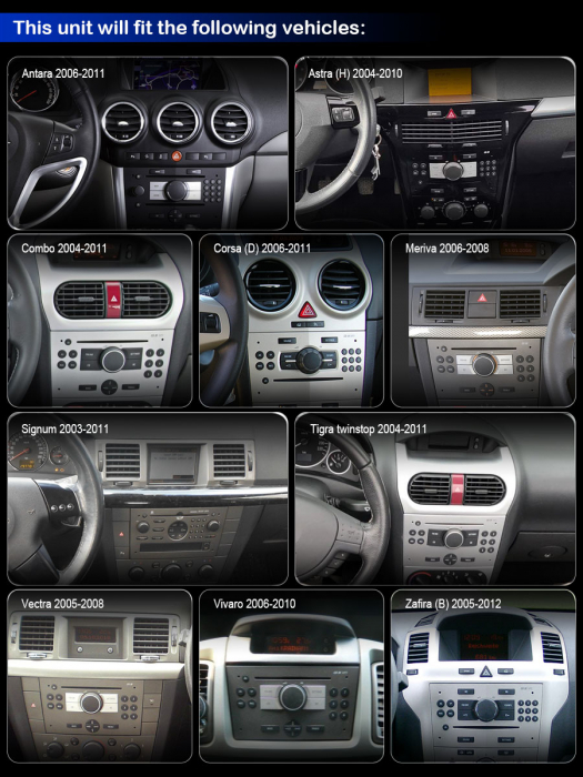 Navigatie auto, Pachet dedicat Opel Zafira Vivaro Antara Vectra, Android 13 [12]