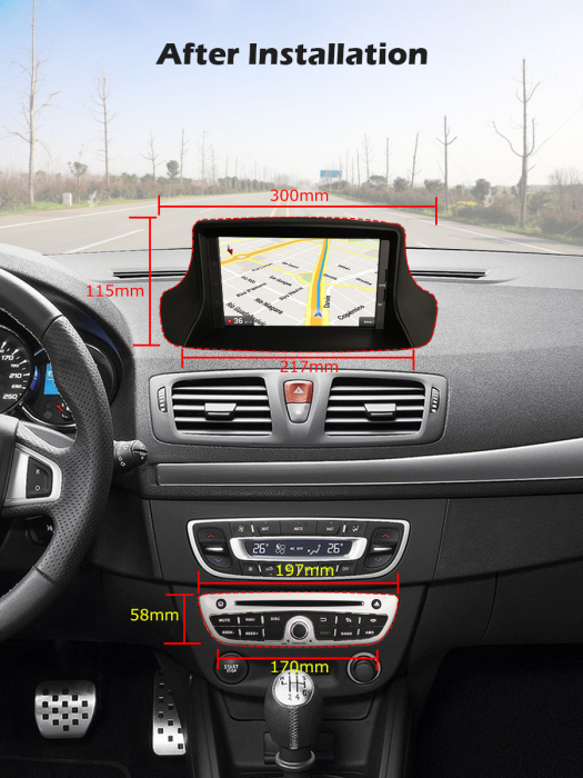 Navigatie auto, Pachet dedicat Renault Fluence Megane Ⅲ, 7 inch,Octa Core, Android 11 [12]