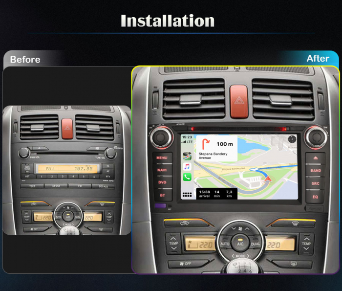 Navigatie auto, Pachet dedicat Toyota AURIS ,7 inch, Android 13, Octa Core [11]
