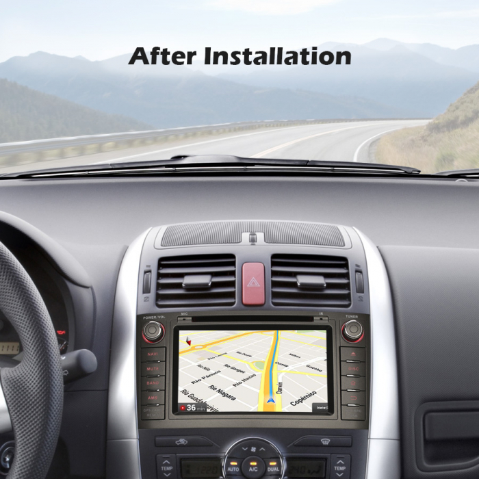 Navigatie auto, Pachet dedicat TOYOTA Corolla Altis AurisI,7 inch, Android 11, Octa Core [11]