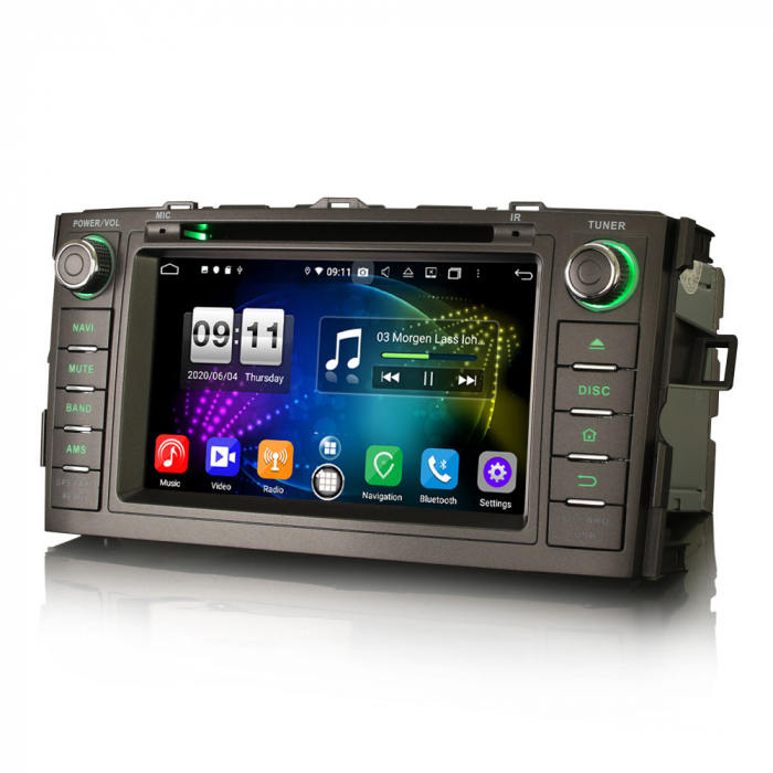 Navigatie auto, Pachet dedicat TOYOTA Corolla Altis AurisI,7 inch, Android 11, Octa Core [4]