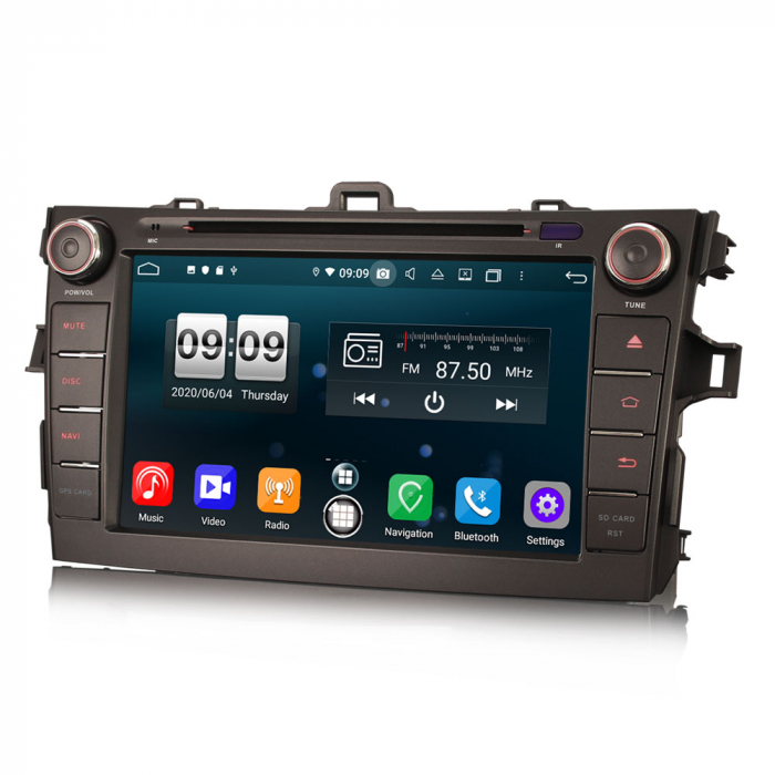 Navigatie auto, Pachet dedicat Toyota COROLLA E140 E150 ,8 inch, Android 11, Octa Core [2]