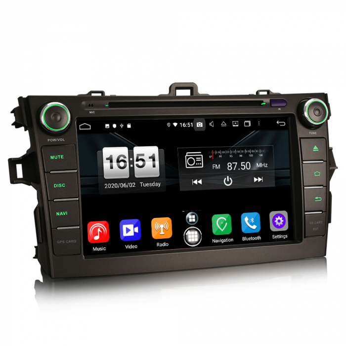 Navigatie auto, Pachet dedicat Toyota COROLLA E140 E150 ,8 inch, Android 11, Octa Core [9]