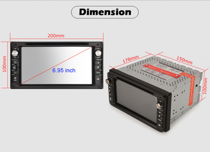 Navigatie auto, Pachet dedicat Toyota Corolla RAV4 Prado Vios Hilux, Android 10, 6.95 inch [17]