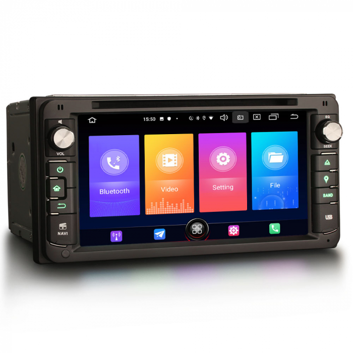 Navigatie auto, Pachet dedicat Toyota Corolla RAV4 Prado Vios Hilux, Android 10, 6.95 inch [4]